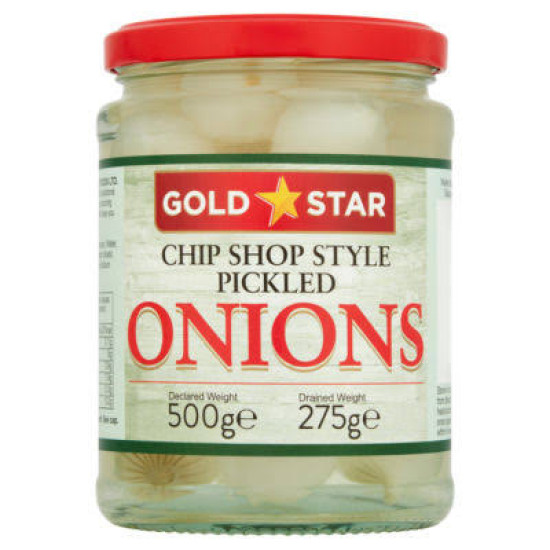 Gold Star Chip Shop Style Pickled Onions 500g Gold Star Chip Shop Style Pickled Onions 500g