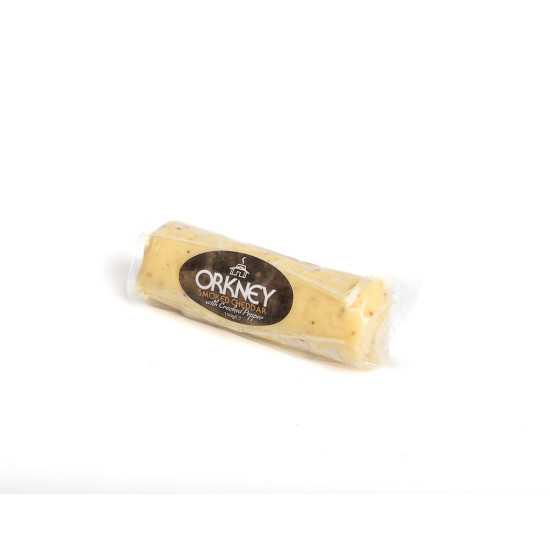 Cracked Pepper Smoked Cheddar Orkney 150g Cracked Pepper Smoked Cheddar Orkney 150g