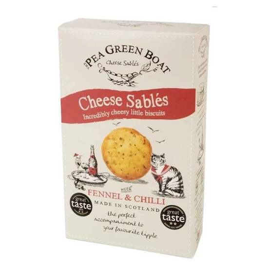 Cheese Sablés With Fennel & Chilli Pea Green Boat (80g) Cheese Sablés With Fennel & Chilli Pea Green Boat (80g)