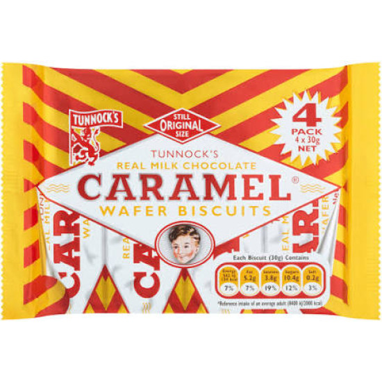 Tunnock's Caramel Wafer x4 Tunnock's Caramel Wafer x4