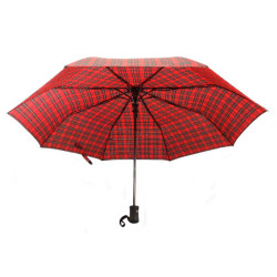 Red Tartan Compact Umbrella