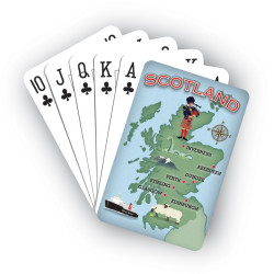 Map of Scotland Playing Card Glen Appin