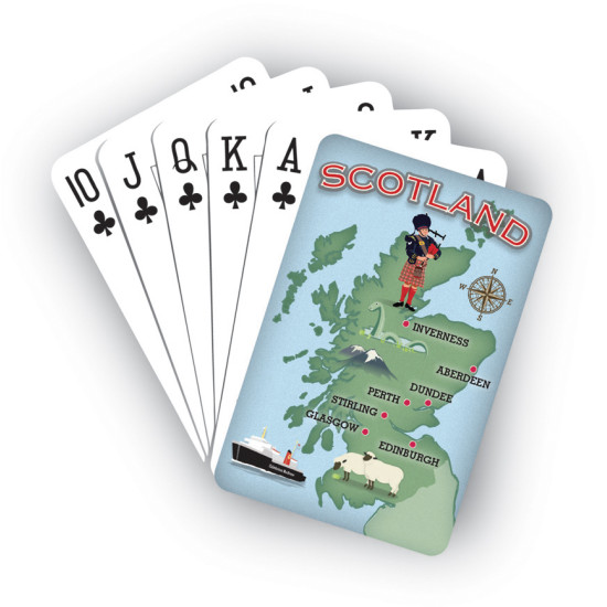 Map of Scotland Playing Card Glen Appin Map of Scotland Playing Card Glen Appin